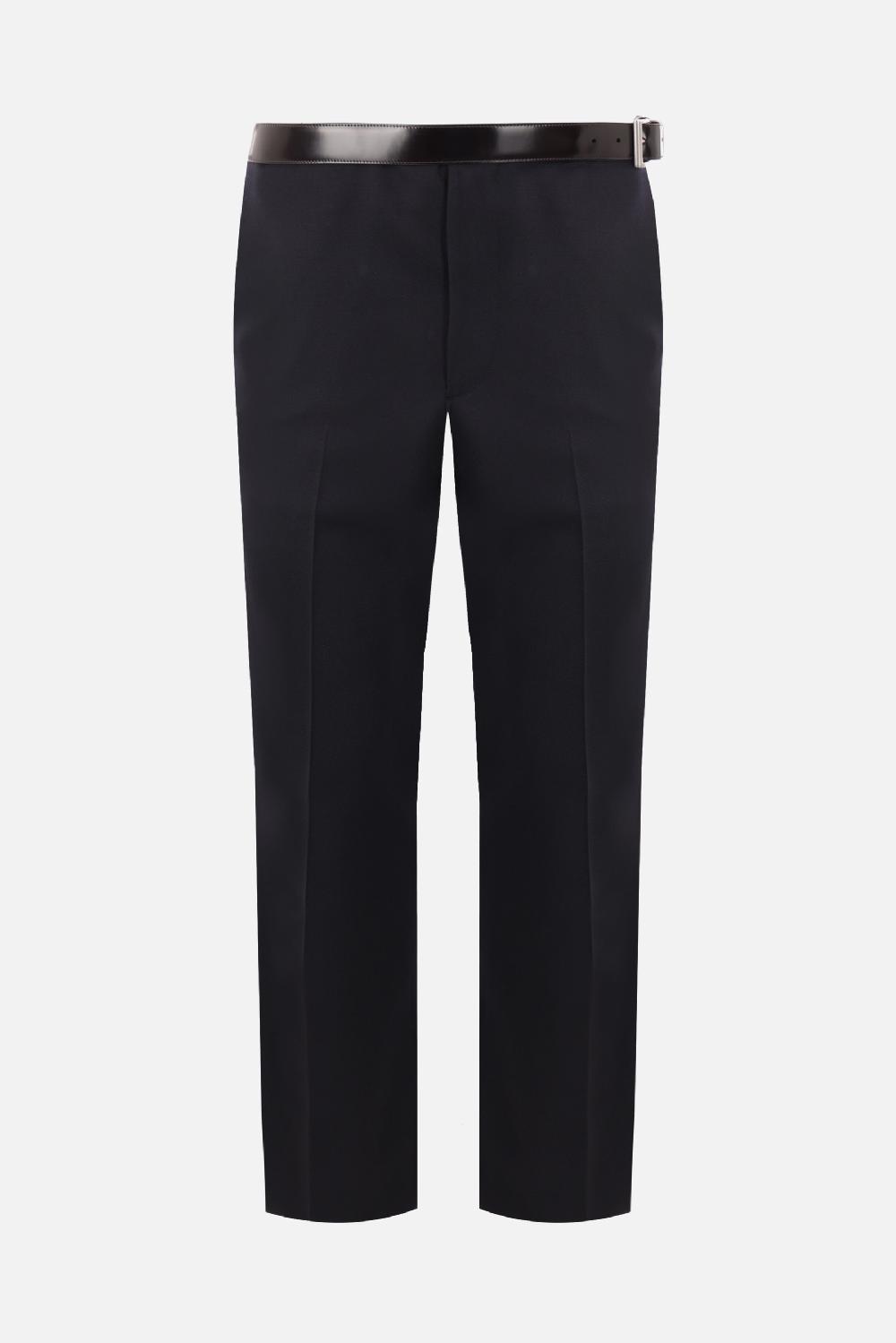 PRADA pantalone a gamba dritta in gabardine con cintura