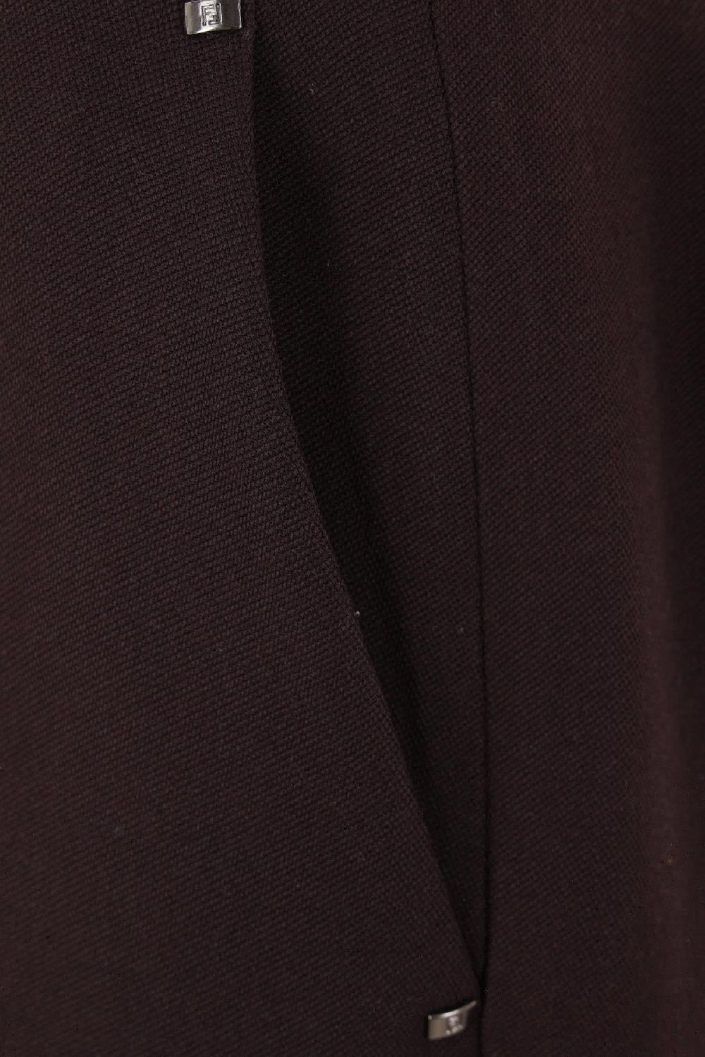 FENDI Pantalone A Gamba Dritta In Lana Grain De Podure