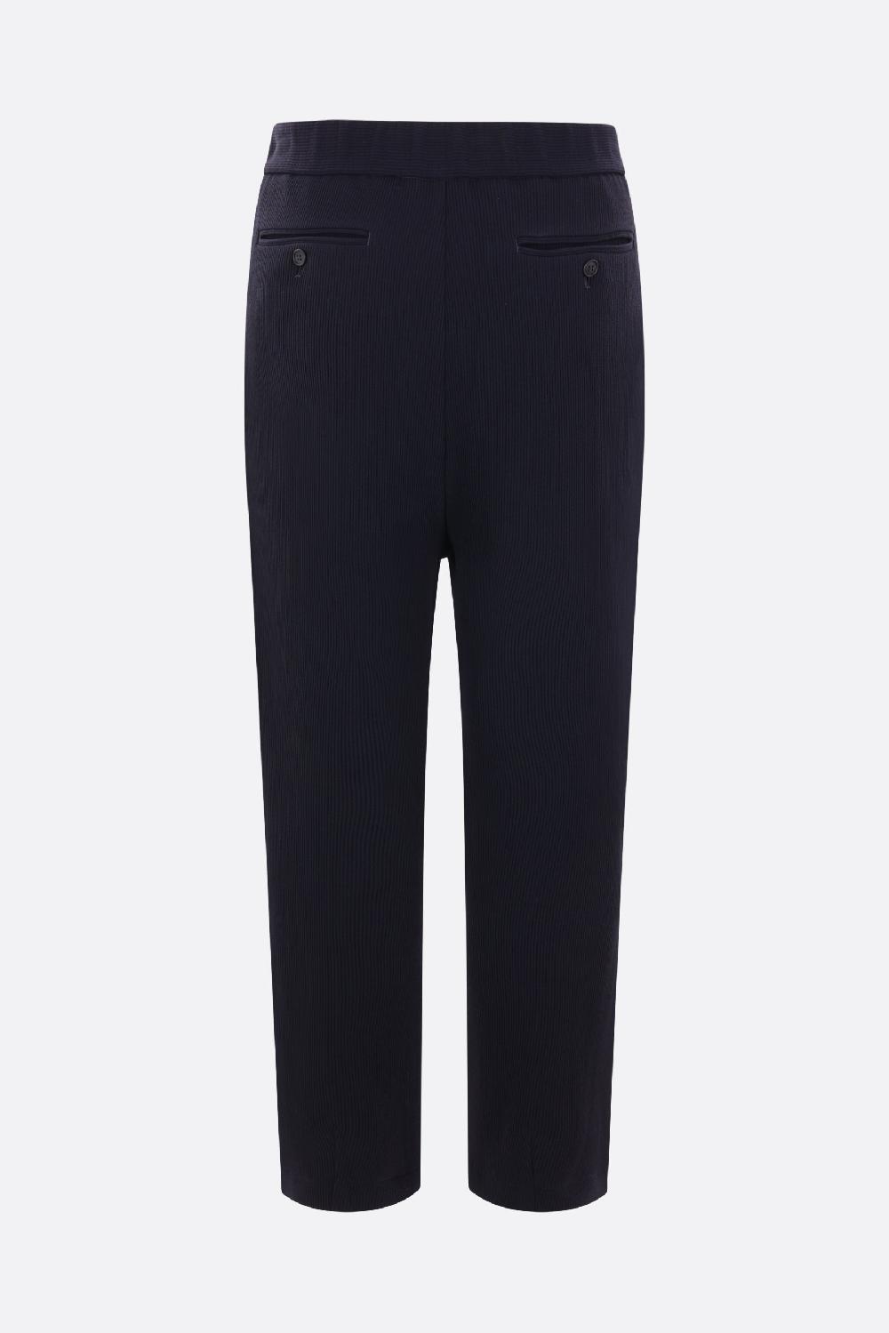 GIORGIO ARMANI Pantalone A Gamba Dritta In Lana Tecnica A Costine