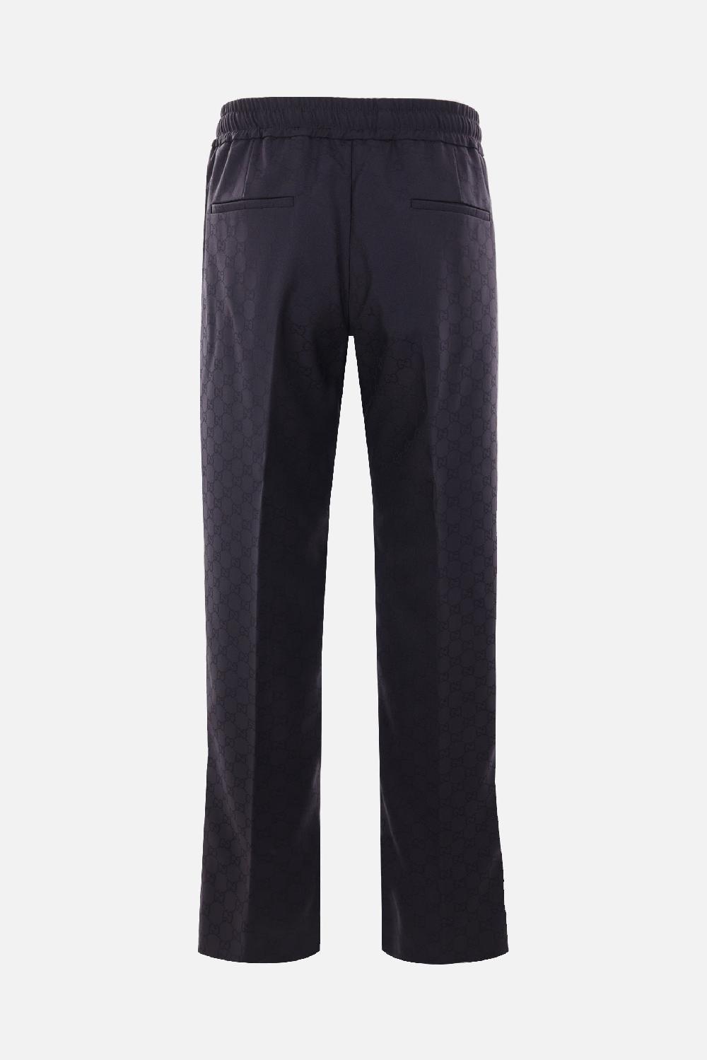 GUCCI Pantalone A Gamba Dritta In Tessuto GG Jacquard