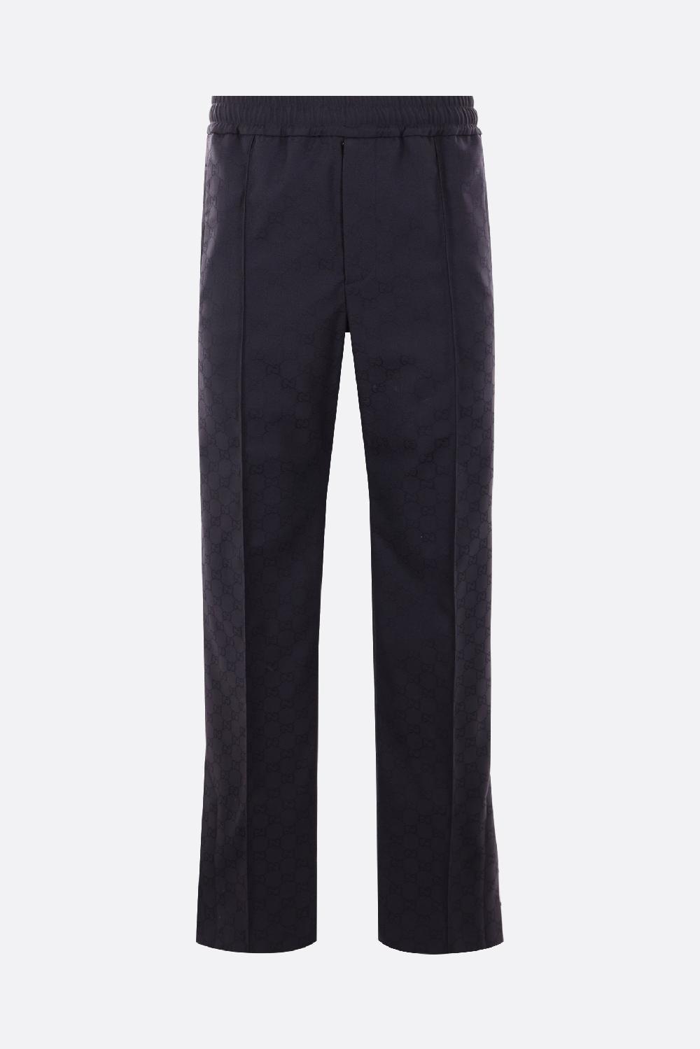 GUCCI pantalone a gamba dritta in tessuto GG jacquard