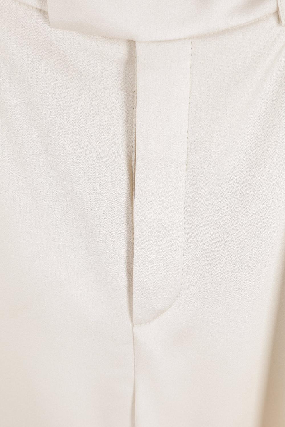 SAINT LAURENT Pantalone A Gamba Larga In Crepe Envers Satin