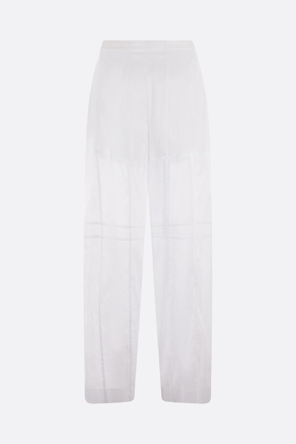 JIL SANDER Pantalone A Gamba Larga In Tela Di Cotone