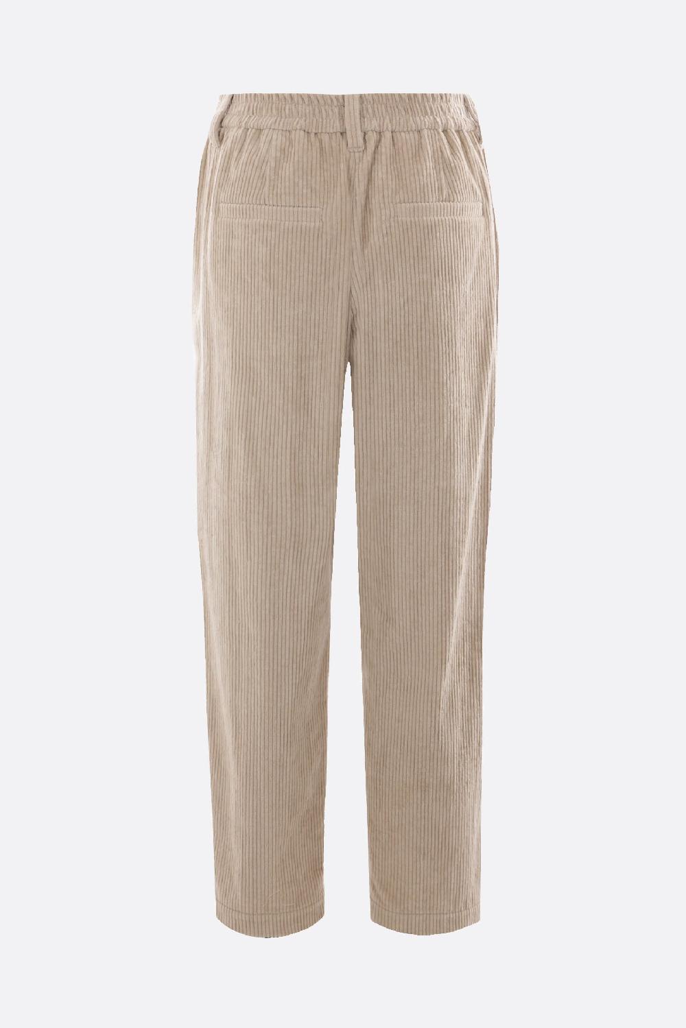 BRUNELLO CUCINELLI Pantalone Baggy Crop In Velluto A Costine