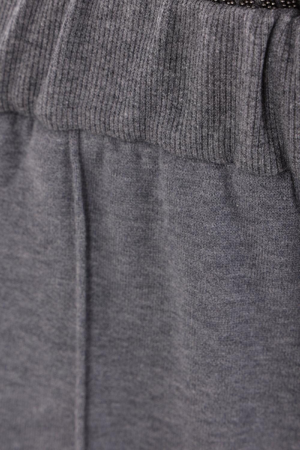 BRUNELLO CUCINELLI Pantalone Baggy In Felpa Smooth Con Shiny Ribbed Detail