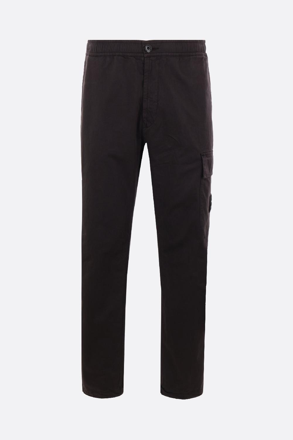 STONE ISLAND Pantalone Cargo Ghost In Cotone E Lana Stretch