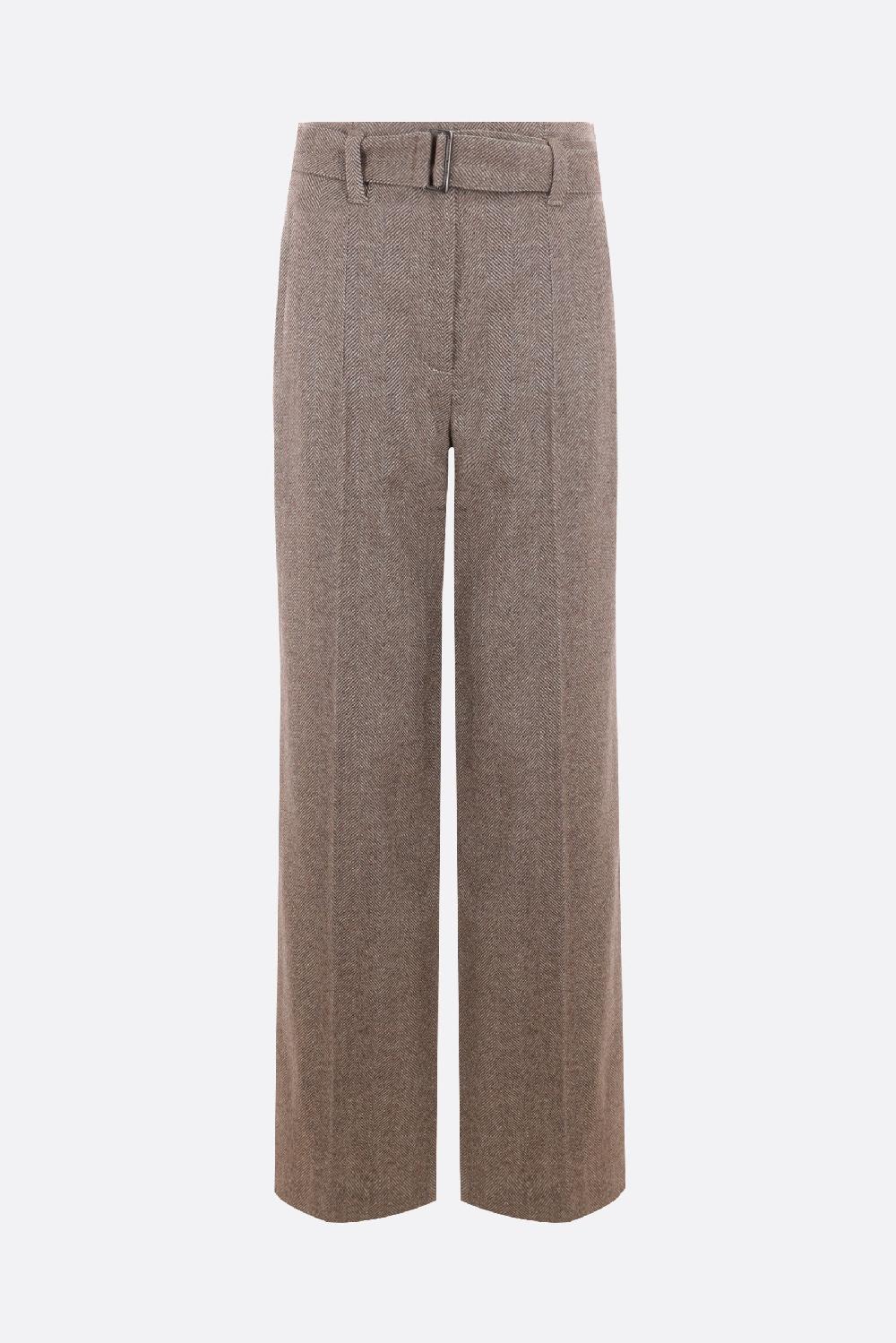 BRUNELLO CUCINELLI pantalone Corset Loose in chevron cardato