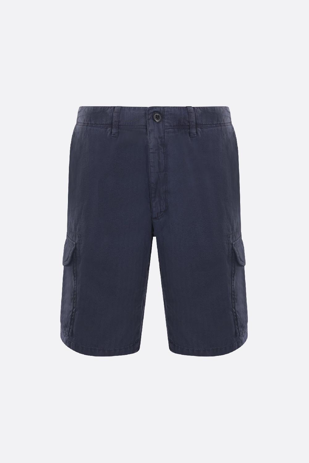 INCOTEX pantalone corto cargo in misto cotone sostenibile