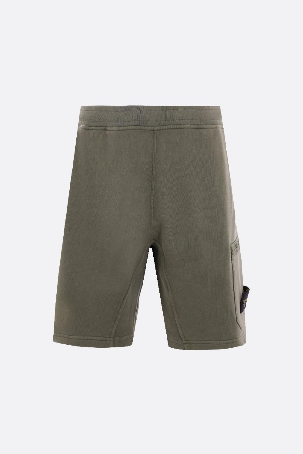 STONE ISLAND pantalone corto in jersey con badge logo