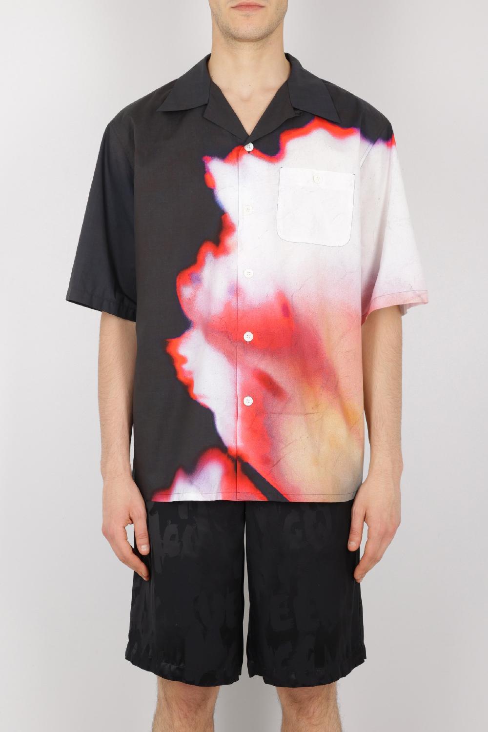 ALEXANDER McQUEEN Pantalone Corto In Viscosa Logata