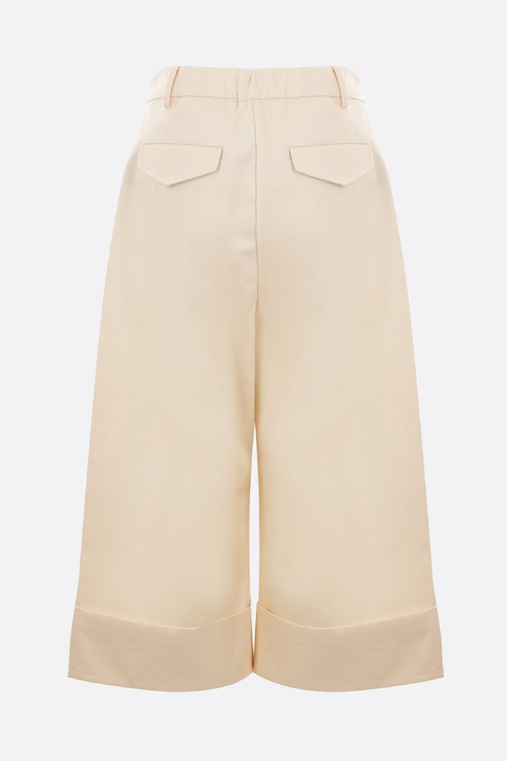 SIMONE ROCHA Pantalone Cropped A Gamba Larga In Drill