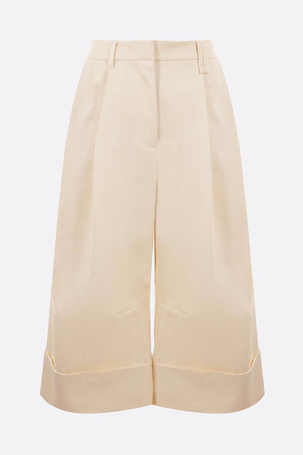 SIMONE ROCHA pantalone cropped a gamba larga in drill