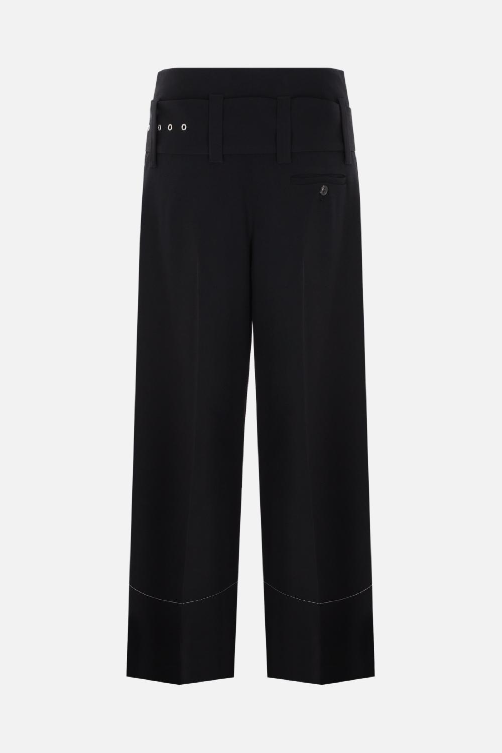 10 CORSO COMO Pantalone Cropped A Gamba Larga In Jersey