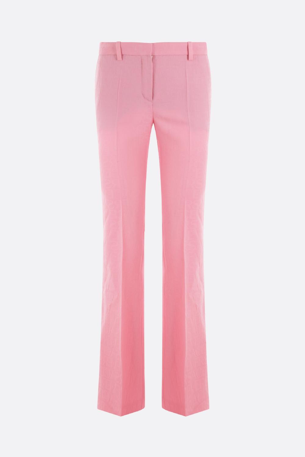 VERSACE pantalone flare in lana jacquard Versace Allover