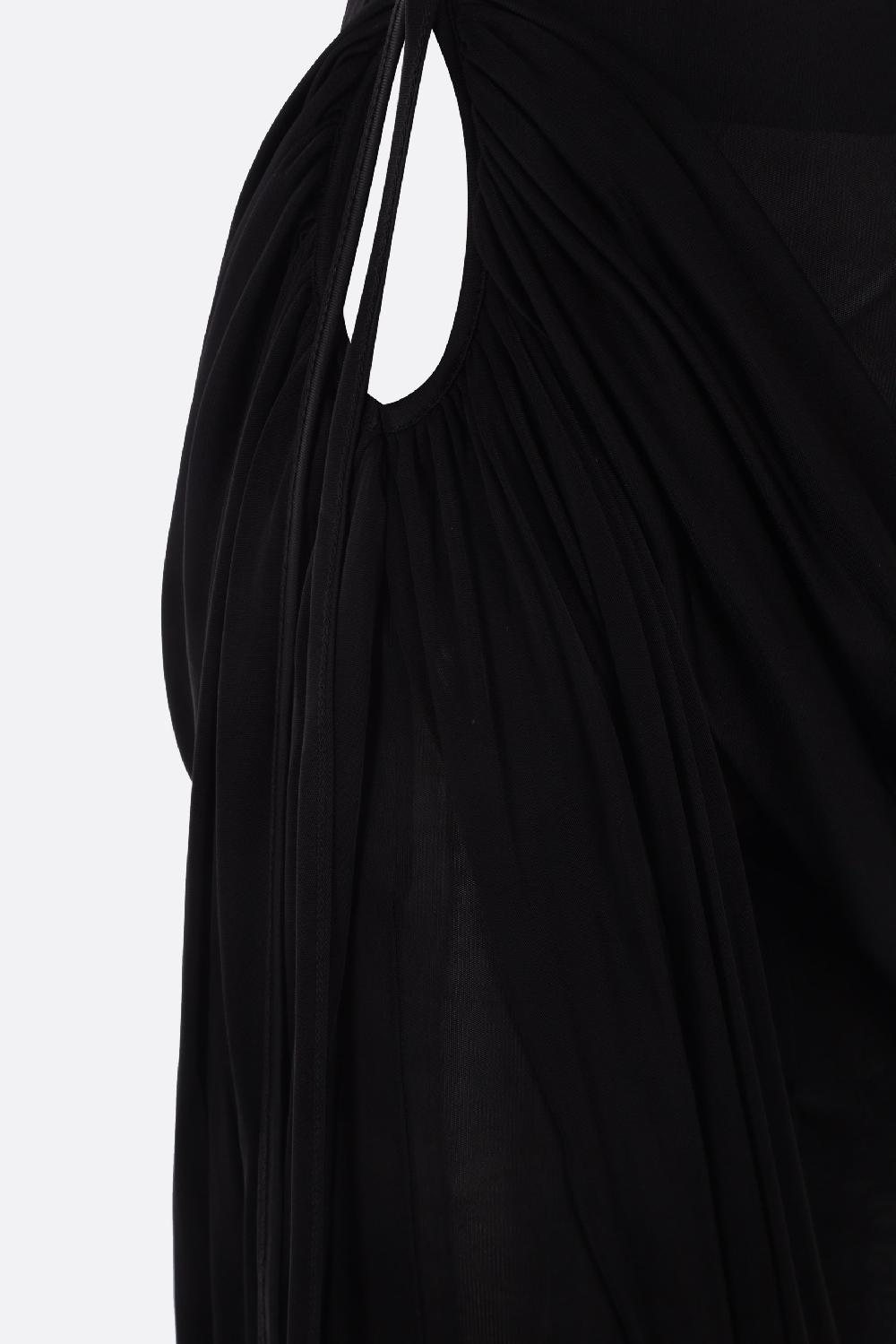 ANDREADAMO Pantalone Flare In Viscosa Con Doppie Fasce Drappeggiate