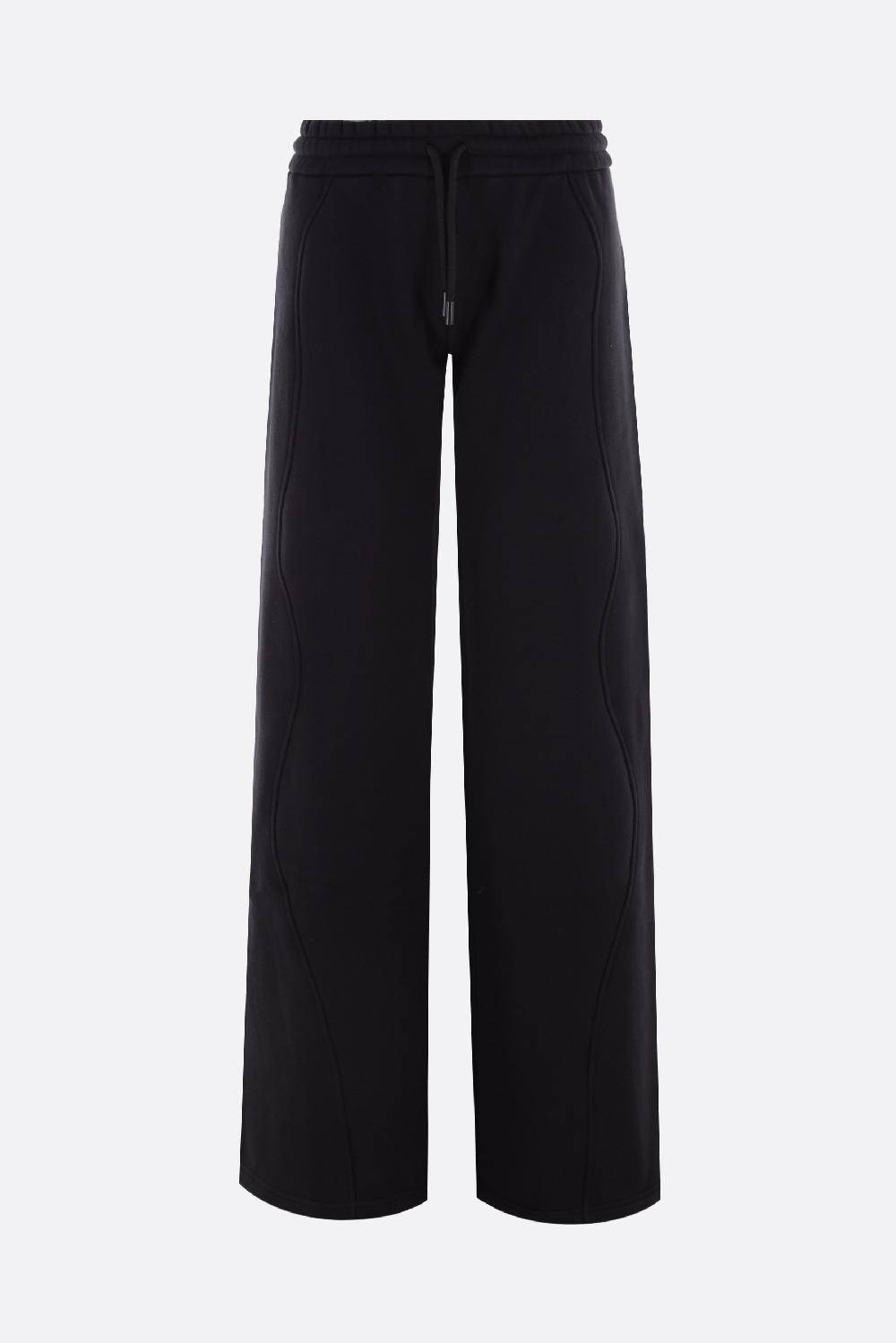 OFF WHITE pantalone jogging a gamba larga Round in jersey