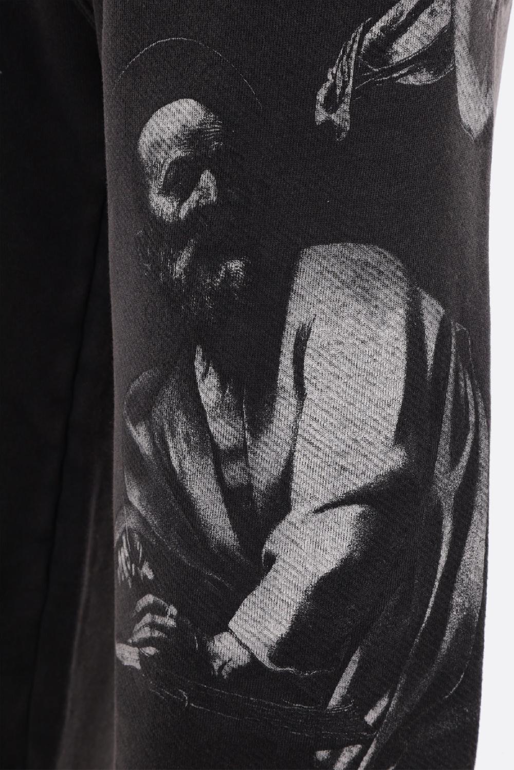 OFF WHITE Pantalone Jogging In Jersey Stampa S. Matthew