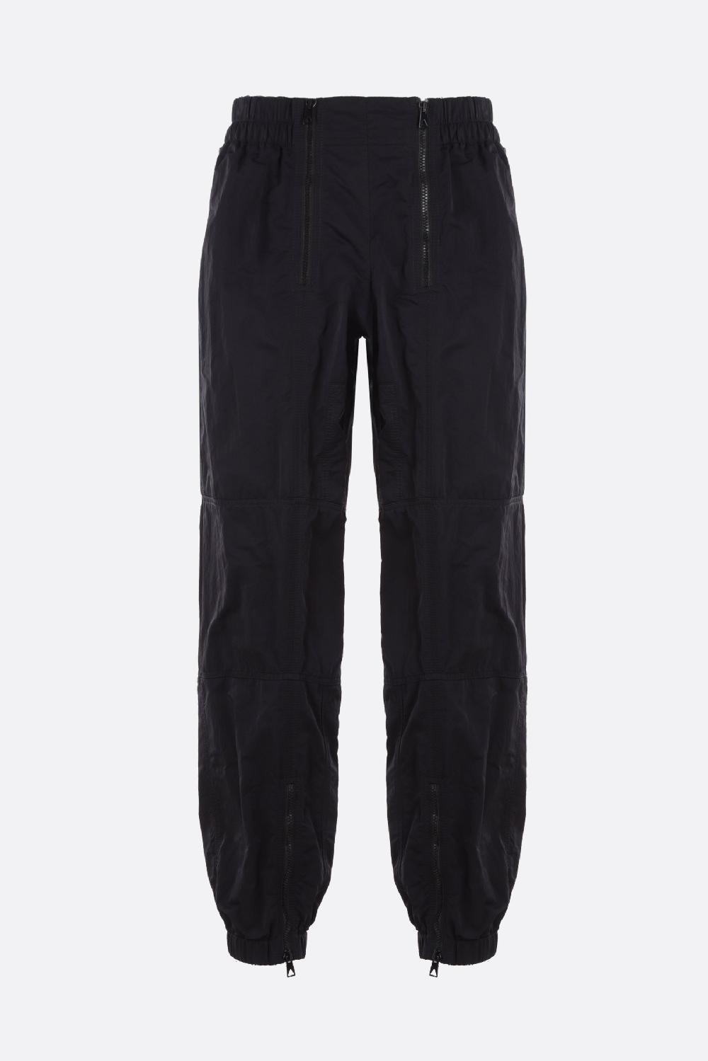 BOTTEGA VENETA pantalone jogging in nylon increspato con zip