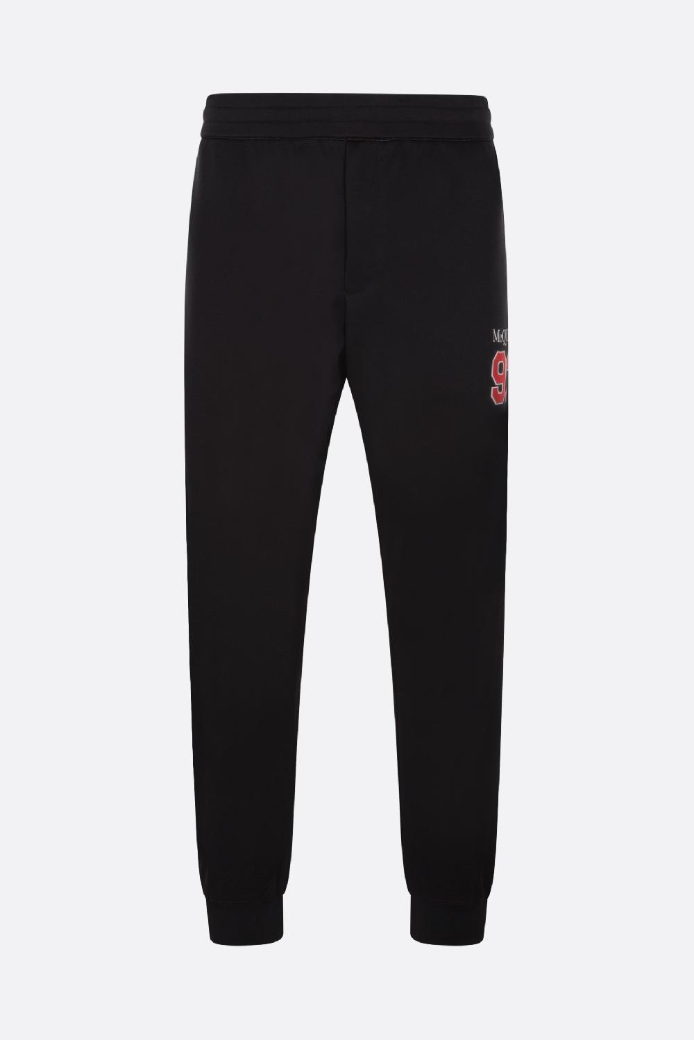 ALEXANDER McQUEEN Pantalone Jogging In Rete Jersey Con Intarsio Logo McQueen 92