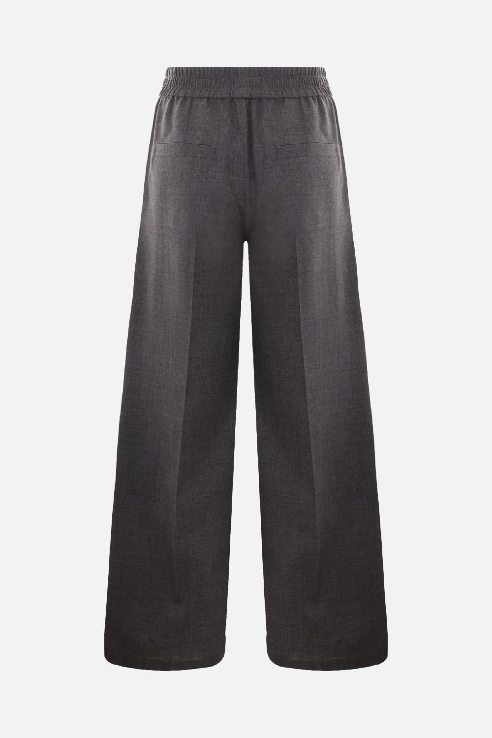 BRUNELLO CUCINELLI Pantalone Loose Track In Organza Di Lana Vergine