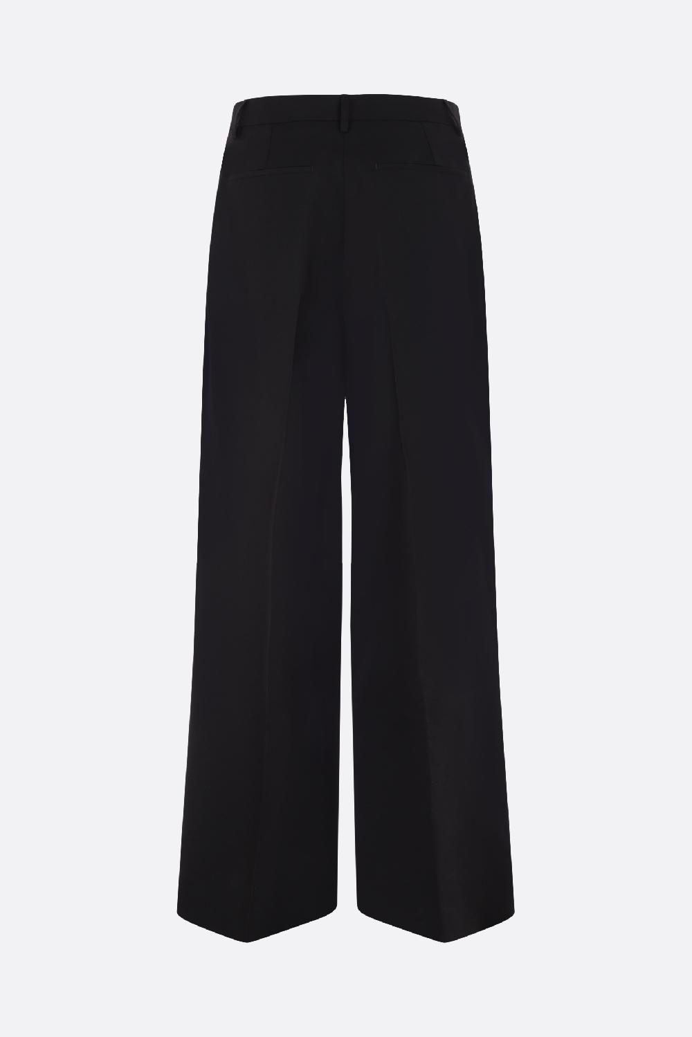 BURBERRY Pantalone Madge A Gamba Larga In Twill Di Lana