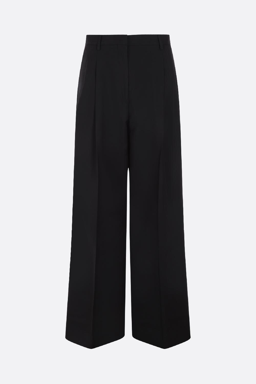 BURBERRY pantalone Madge a gamba larga in twill di lana