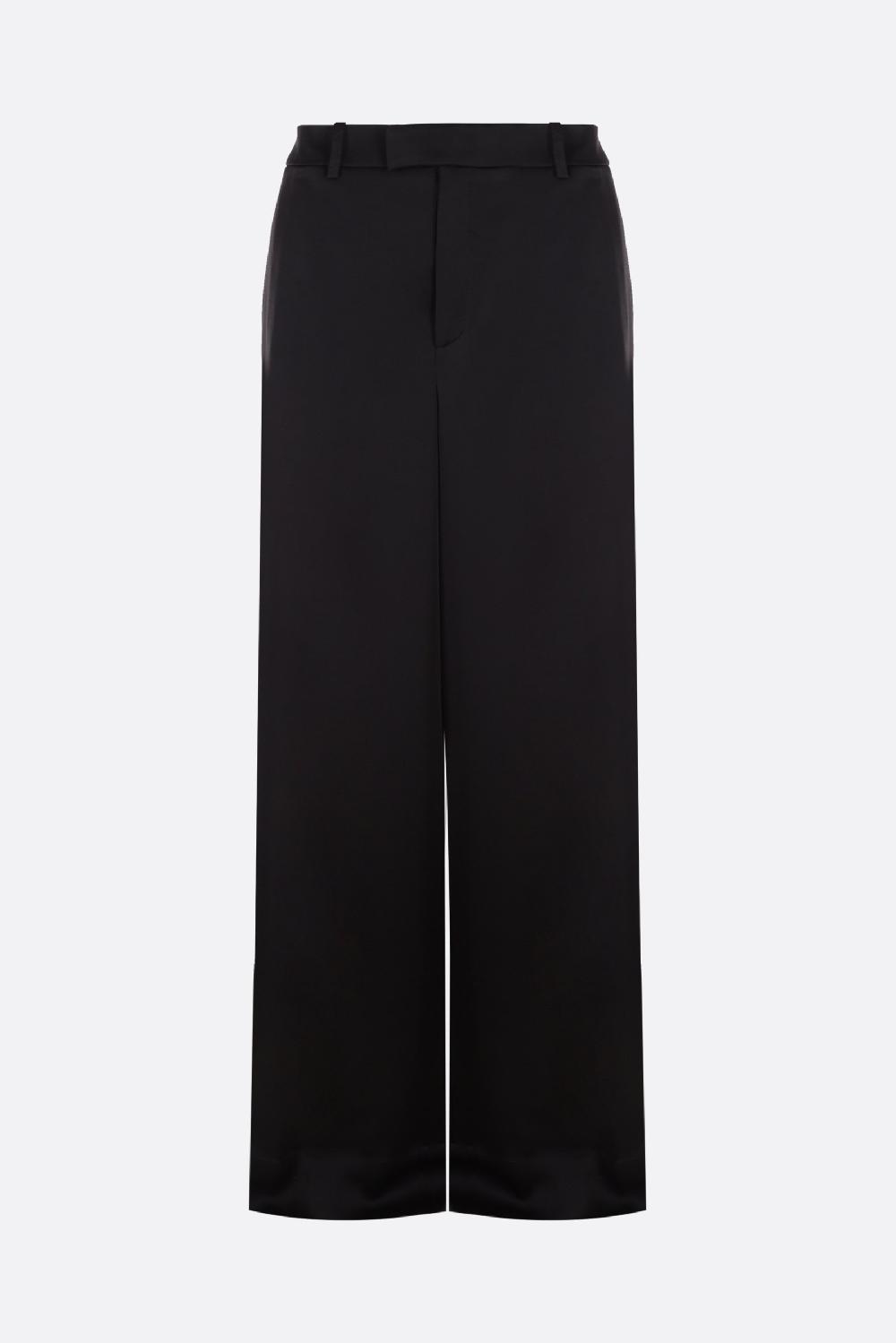 SAINT LAURENT pantalone oversize in crepe envers satin