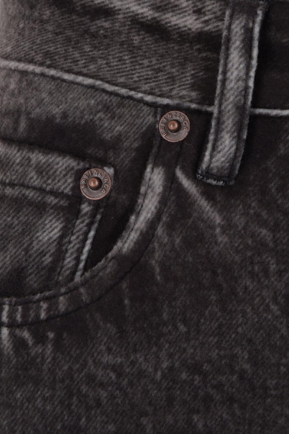 BALENCIAGA Pantalone Oversize In Pile Trompe L'œil