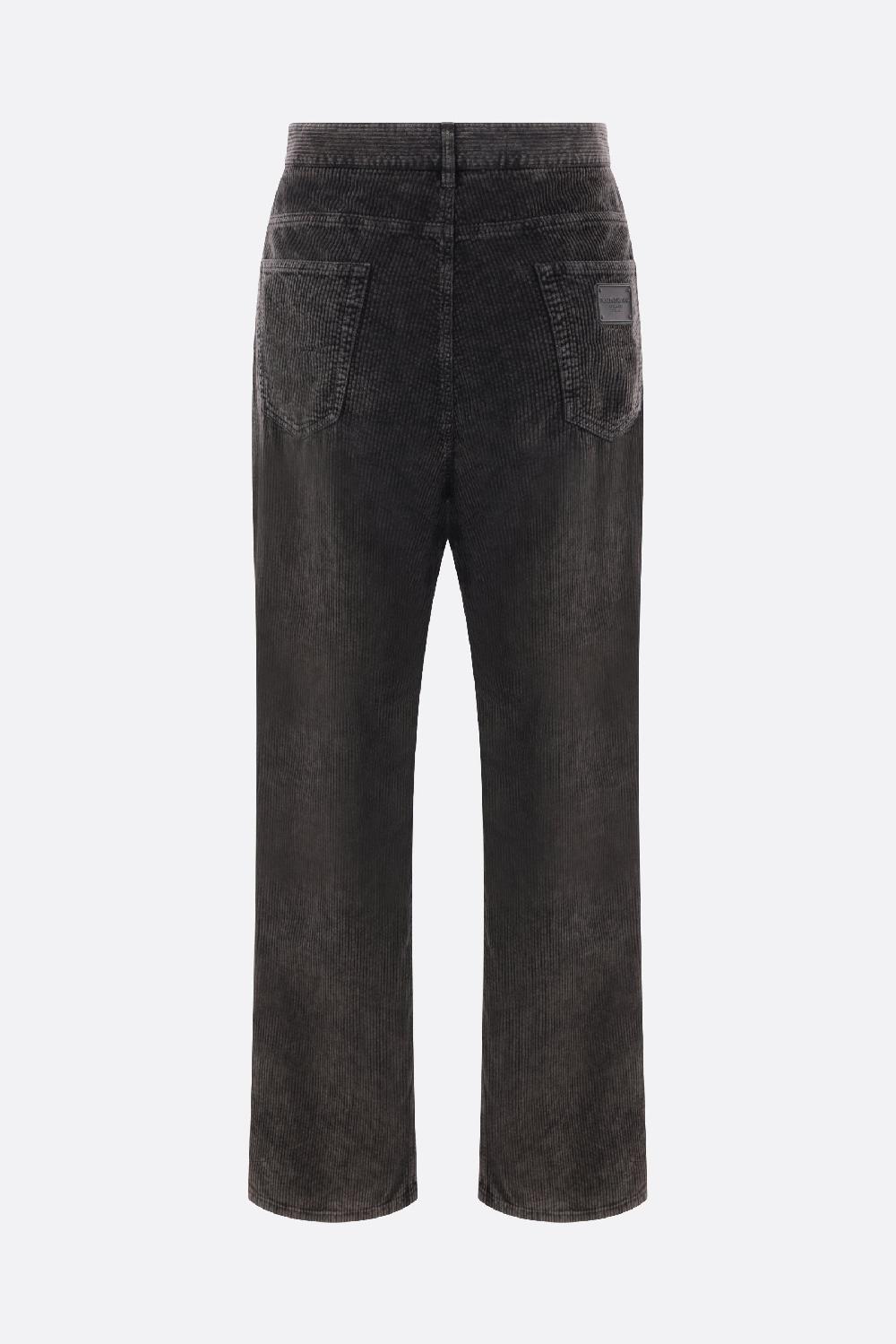 DOLCE & GABBANA Pantalone Oversize In Velluto A Costine