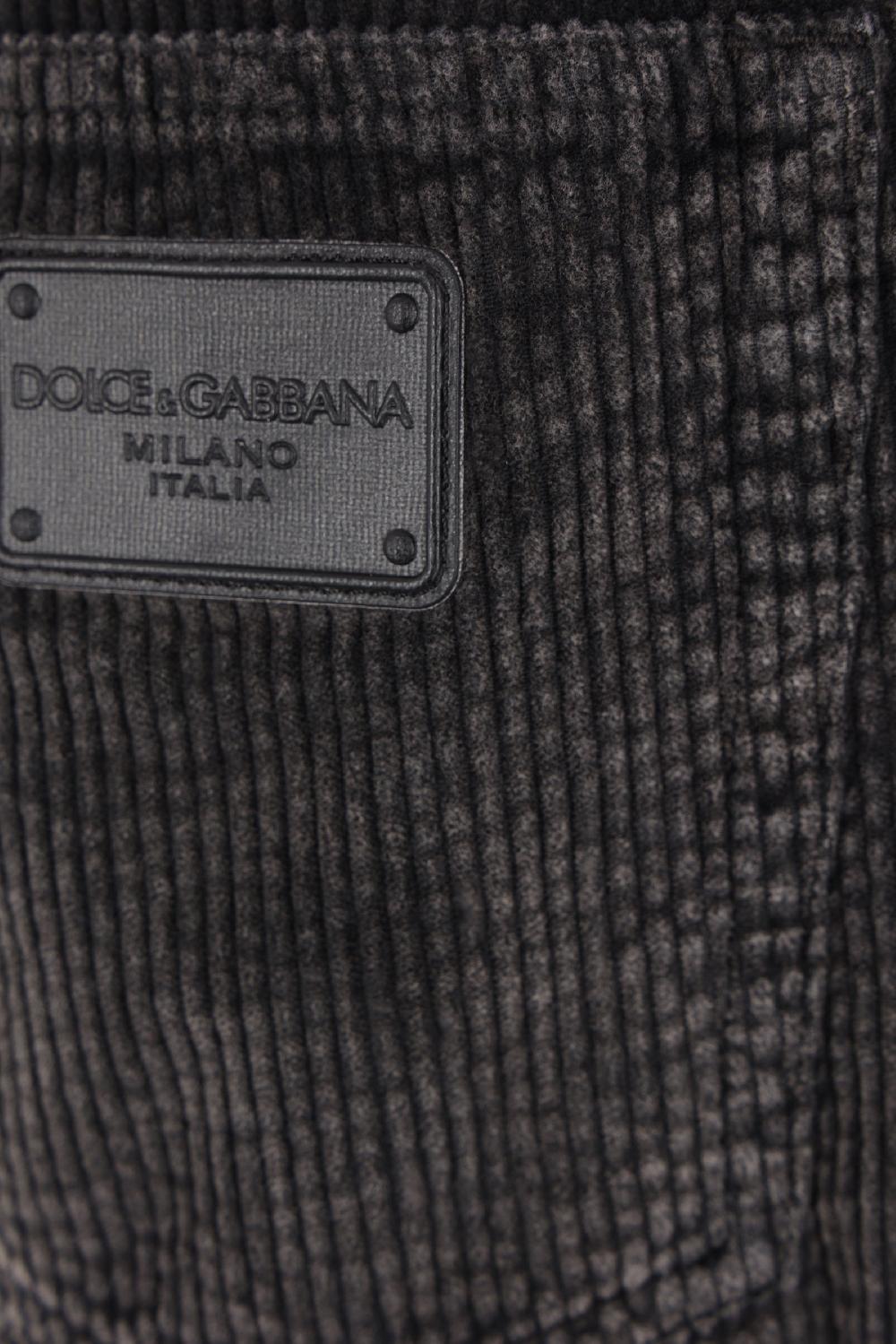 DOLCE & GABBANA Pantalone Oversize In Velluto A Costine