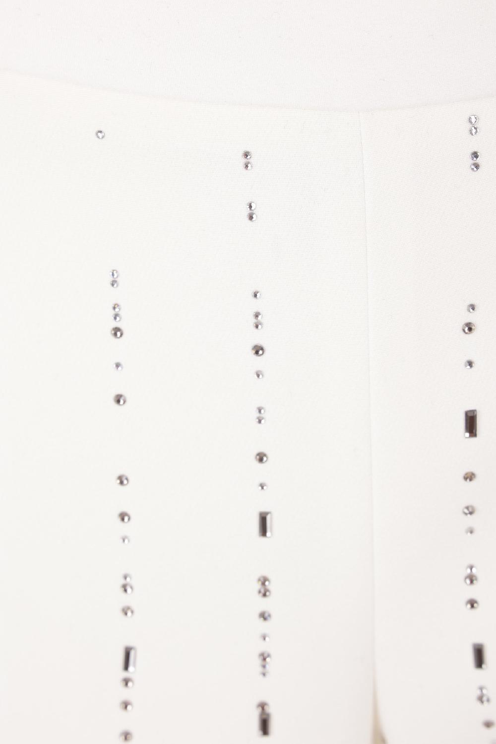 ERMANNO SCERVINO Pantalone Palazzo In Cady Stretch Con Strass