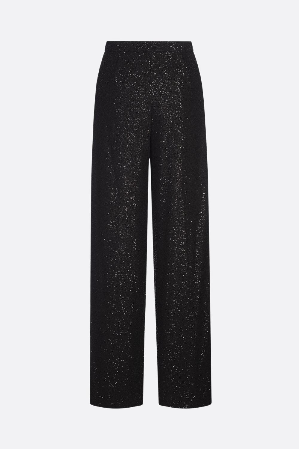 MAX MARA Pantalone Palazzo Navigli In Misto Lana Con Paillettes