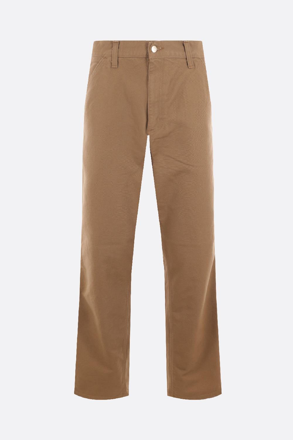 CARHARTT WIP pantalone Single Knee in canvas Dearborn organico