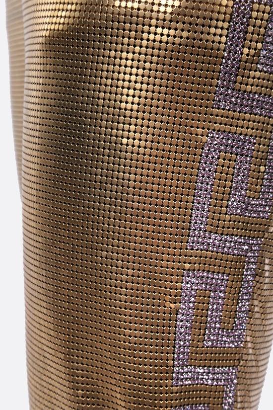 GIANNI VERSACE WOMAN Pantalone Skinny-fit In Maglia Metallica Oroton