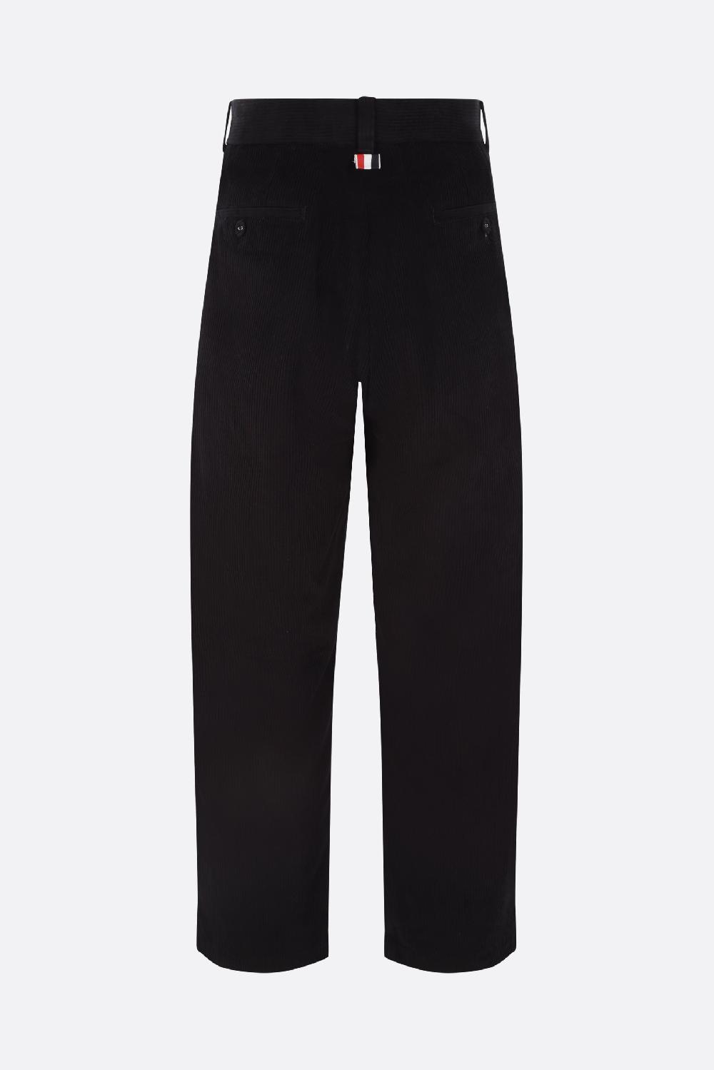 THOM BROWNE Pantalone Straight-fit In Velluto A Costine