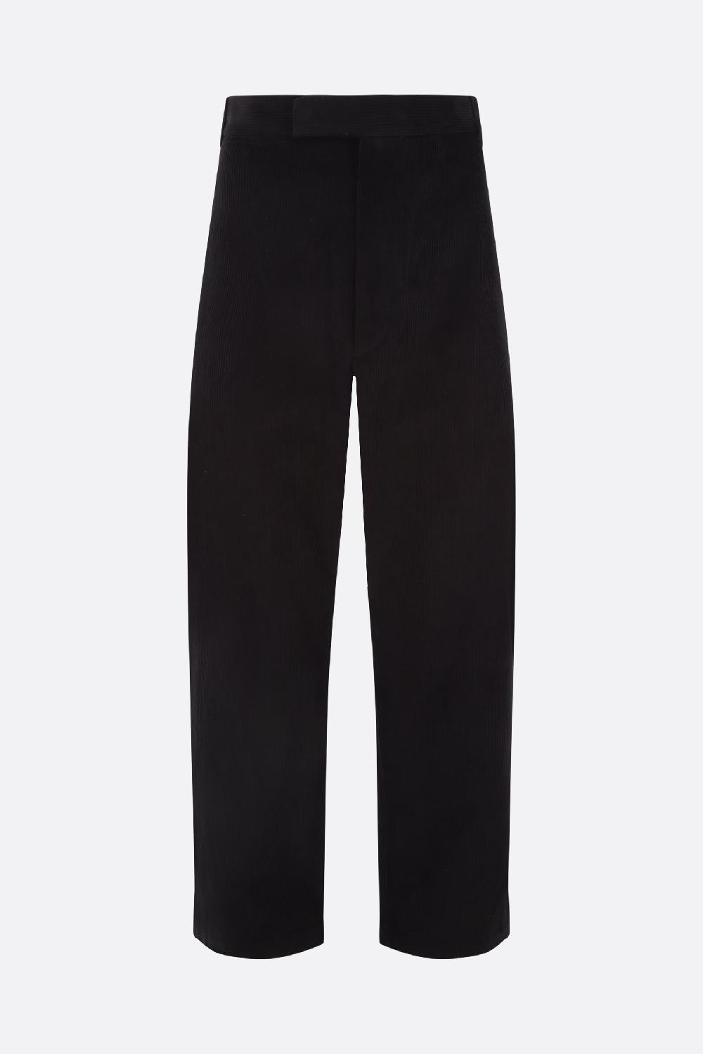 THOM BROWNE pantalone straight-fit in velluto a costine