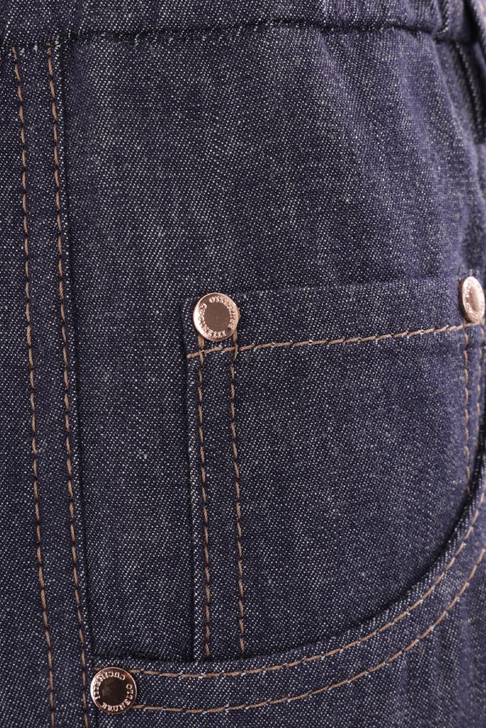 BRUNELLO CUCINELLI Pantalone Track In Denim Con Shiny Tab