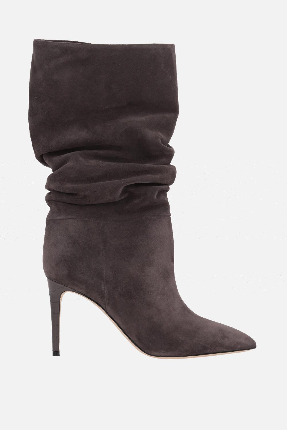 PARIS TEXAS stivale arricciato in suede