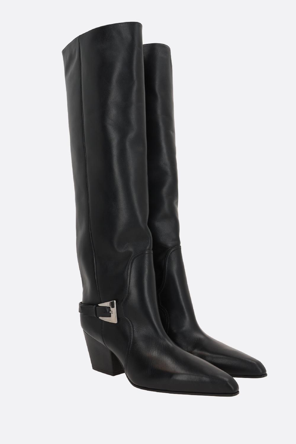 PARIS TEXAS Stivale Jane Buckle In Pelle Liscia