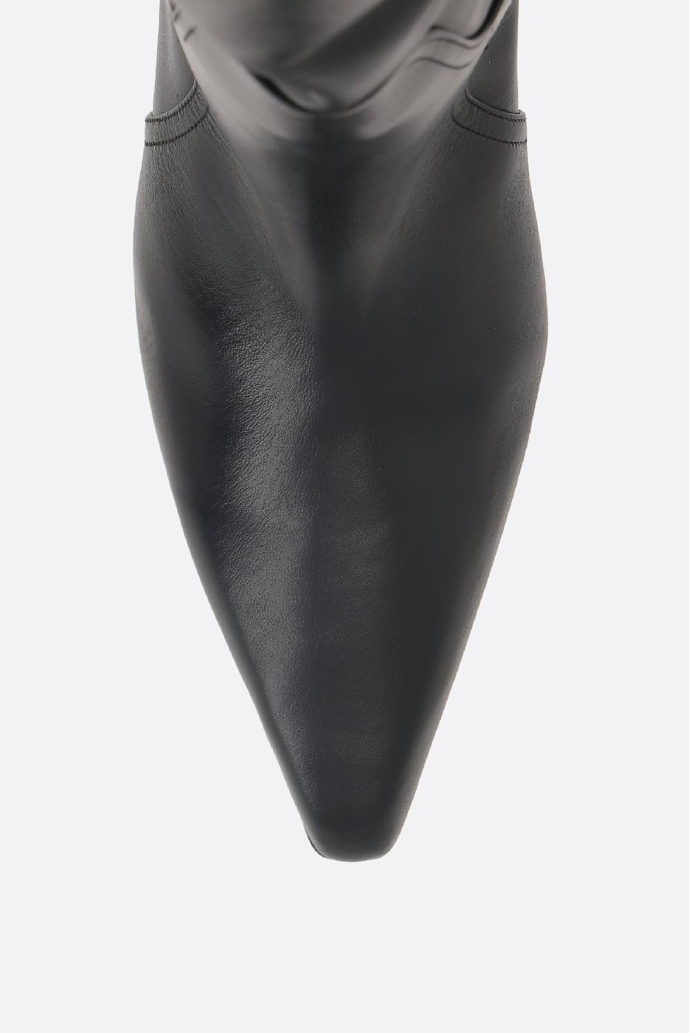 PARIS TEXAS Stivale Jane Buckle In Pelle Liscia