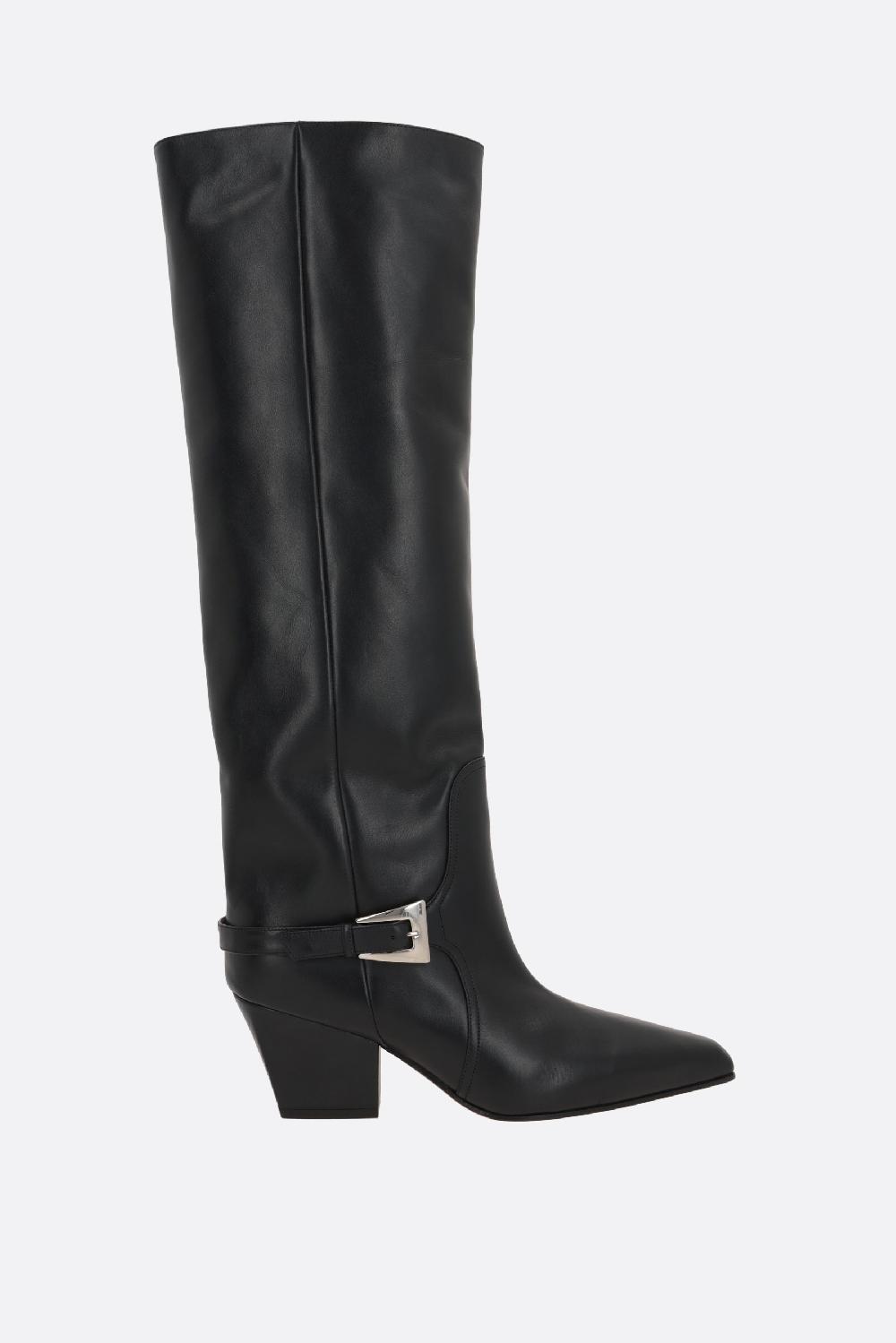 PARIS TEXAS Stivale Jane Buckle In Pelle Liscia