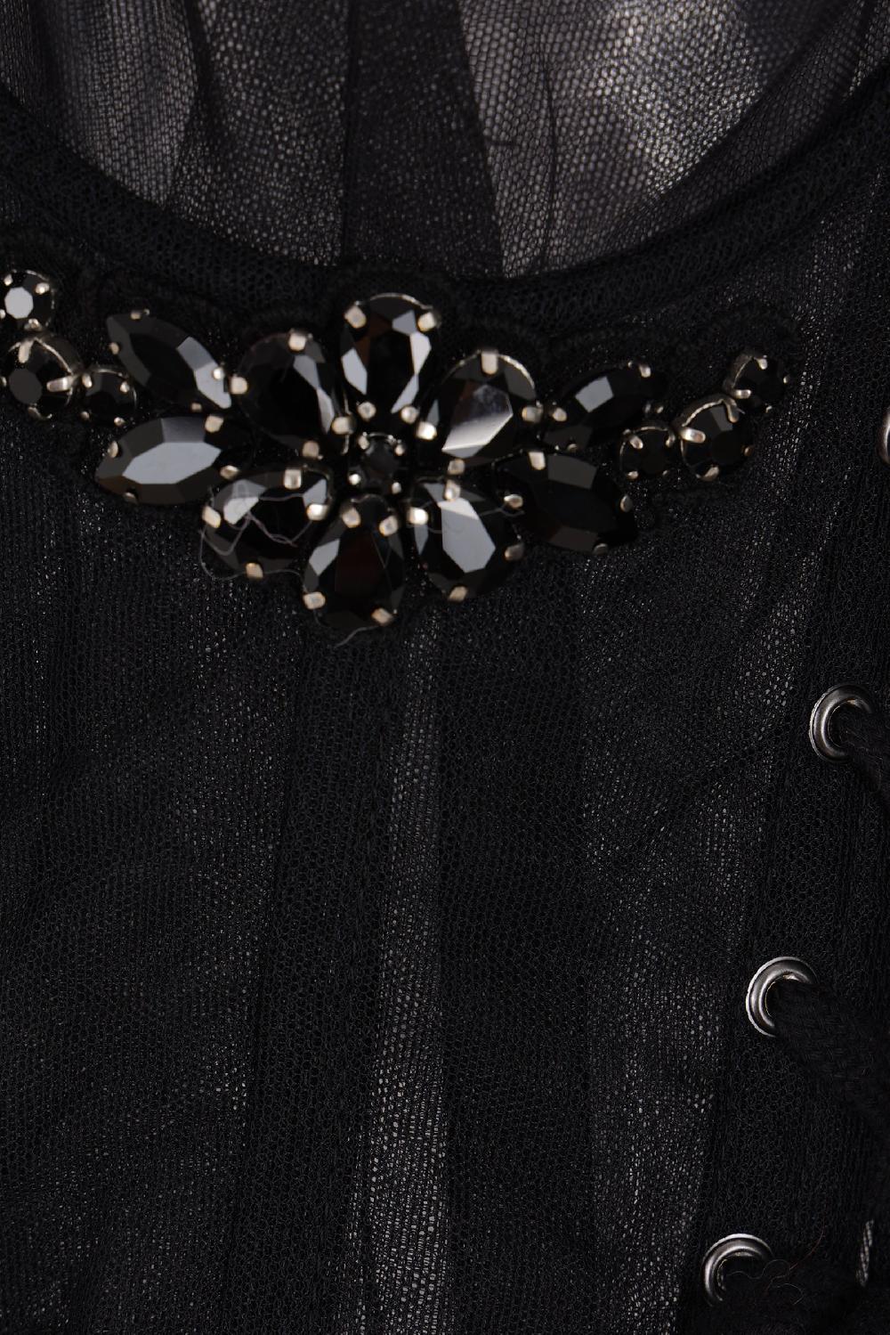 SIMONE ROCHA Parka In Tulle Trasparente Con Corsetto