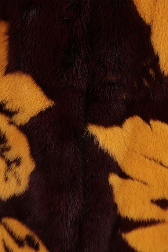 PRADA Pelliccia In Visone Con Intarsio Fiori E Foglie