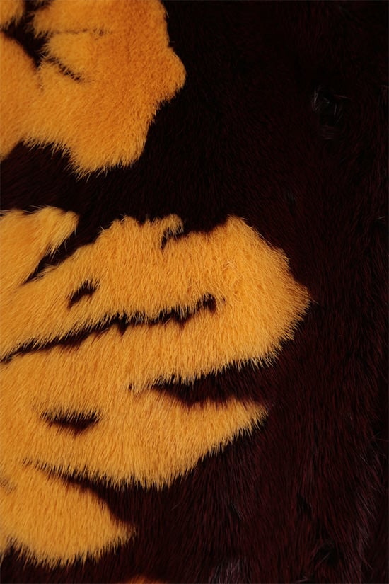 PRADA Pelliccia In Visone Con Intarsio Fiori E Foglie