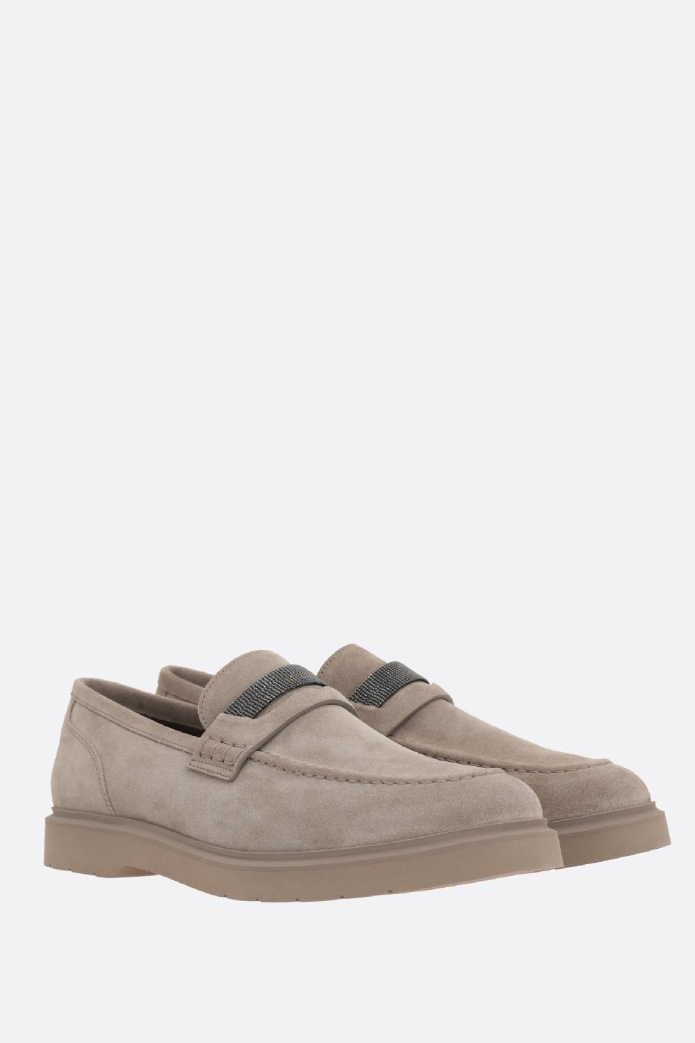 BRUNELLO CUCINELLI Penny Loafer In Suede Con Monile