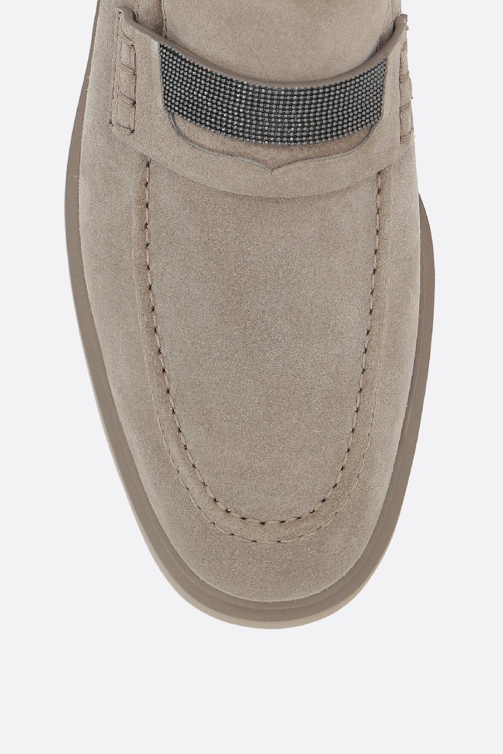 BRUNELLO CUCINELLI Penny Loafer In Suede Con Monile