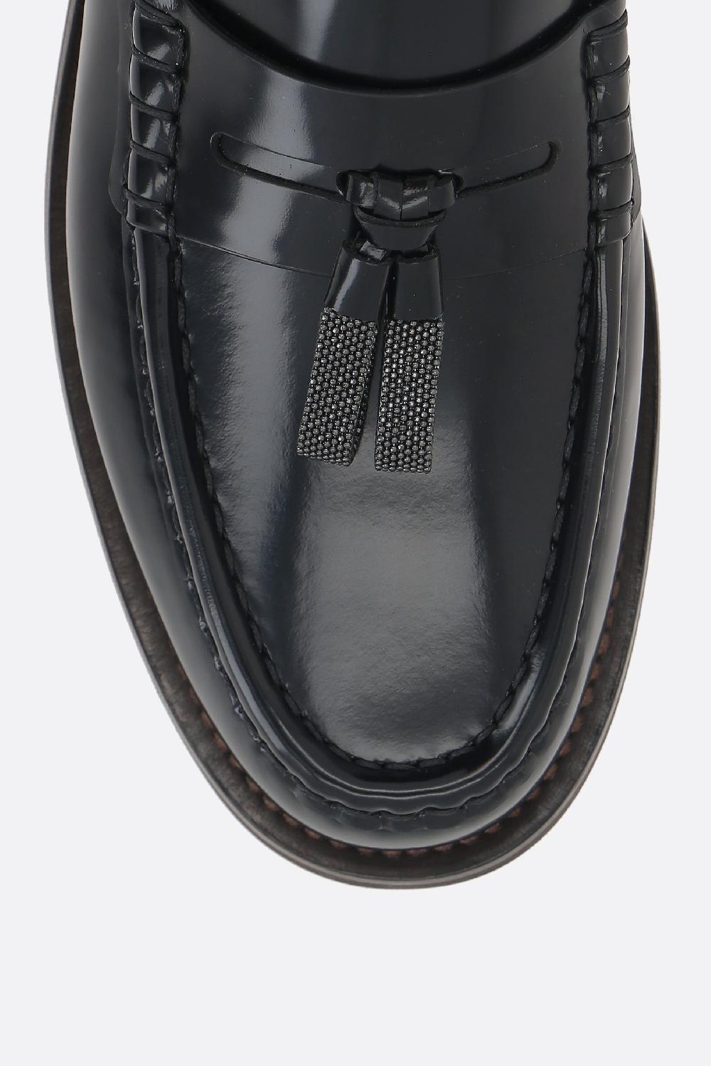 BRUNELLO CUCINELLI Penny Loafer In Vitello Spazzolato Con Shiny Tassels