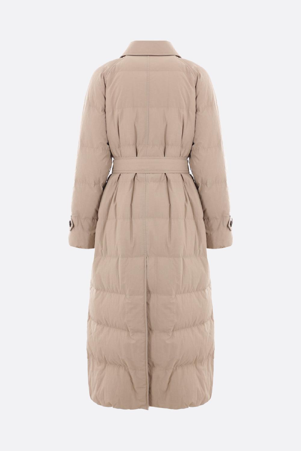 BRUNELLO CUCINELLI Piumino In Cotone Tecnico Con Cintura