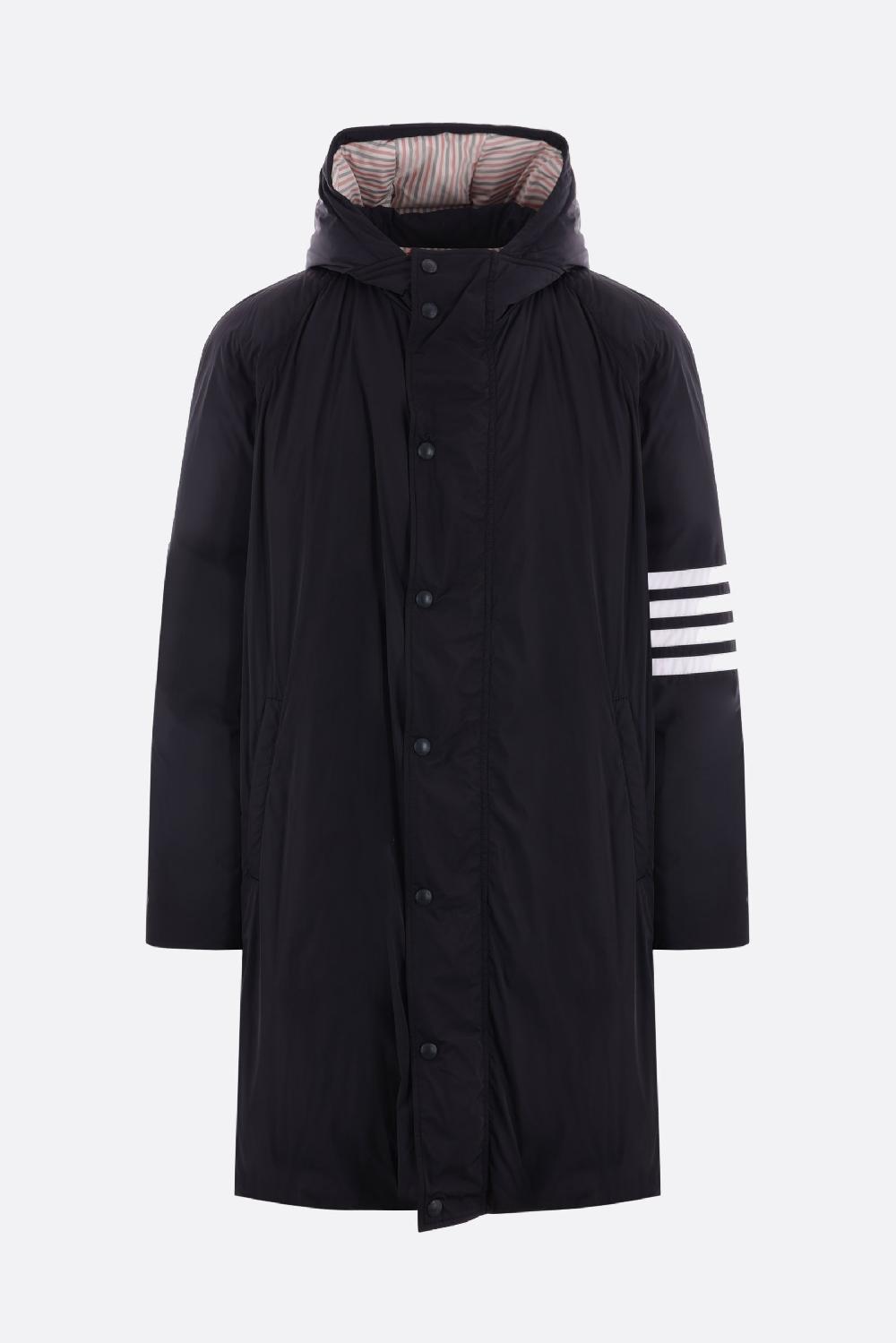 THOM BROWNE piumino oversize in nylon con dettaglio 4-bar