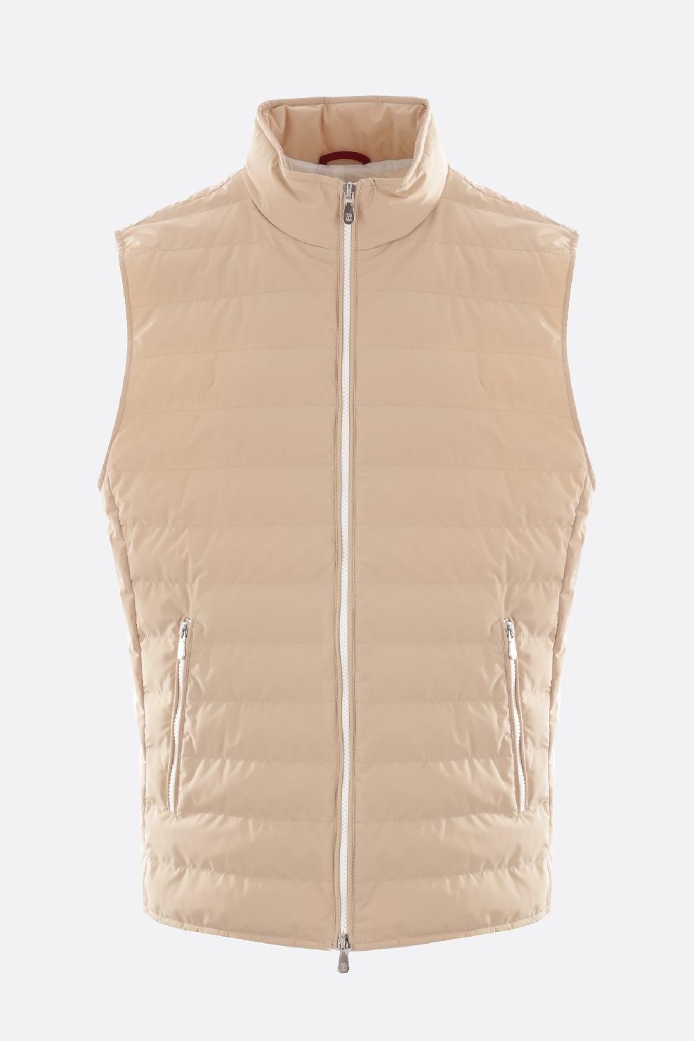 BRUNELLO CUCINELLI piumino smanicato in nylon stretch